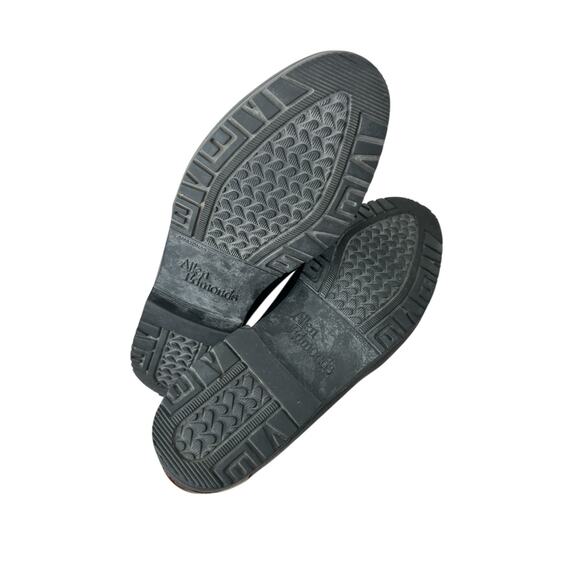 ALLEN EDMONDS Nashua Tassel Loafer Pebbled Leather in Brown & Black Mens Sz. 8.5 - Picture 14 of 16